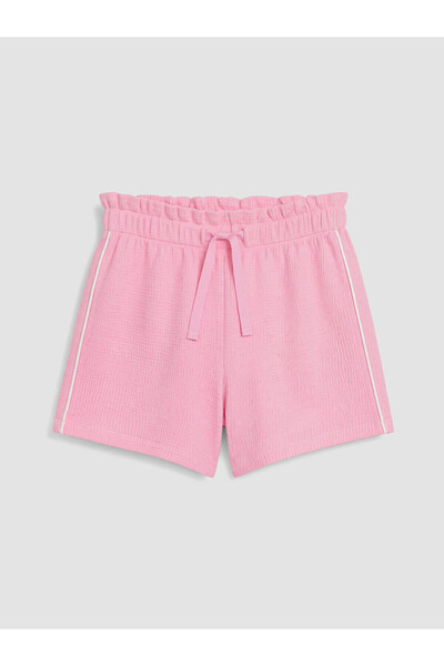 LC Waikiki Two Mt Shop Quality Lcw Kids Pink Waffle Plain Short Girls' Shorts