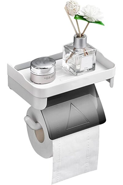 GENERAL حامل ورق تواليت من كنسيفرين، صندوق مناديل يثبت على الحائط، بدون ثقب |...
