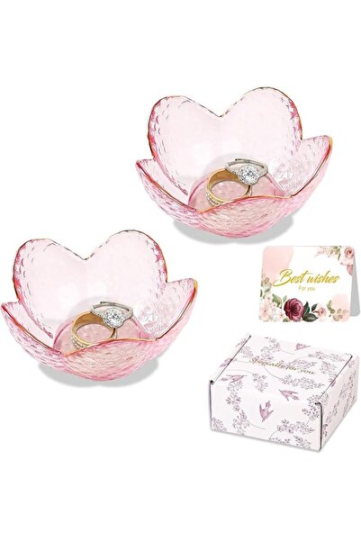 Binoster Glass Jewelry Tray for Rings, Trinket Tray Gifts for Women, Unique B...