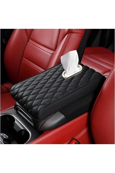 GENERAL Car Center Console Armrest Cover Made of Synthetic Leather with Wave ...