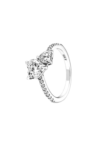 Choice 6 AMC012061 S925 Silver Plated Pave Gem Floral Pearl Cluster Heart Rin...