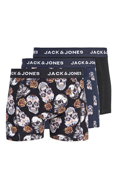 Jack & Jones Jack Jones Jacraul Skulls Trunks 3 Pack Men's Black Boxer