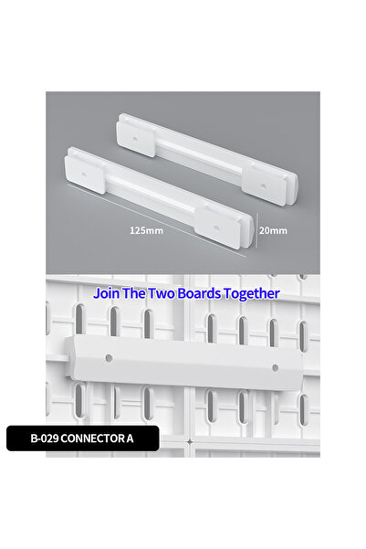 Choice28 W connector A Desktop Bookcase: Drill-Free Pegboard Clip-On Organize...