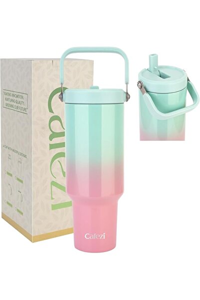 GENERAL Kafiree 1.18L Thermal Mug with Lid and Straw Stainless Steel Double W...