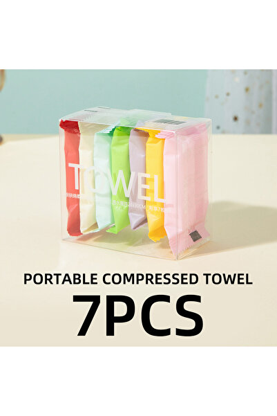 Choice 7pcs 7/14pcs Compressed Towel Set Disposable Travel Face Towel Suitabl...