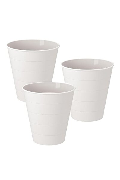 Concept Home Plastic Waste Bin, White Trash Can without Lid, Paper Recycling ...