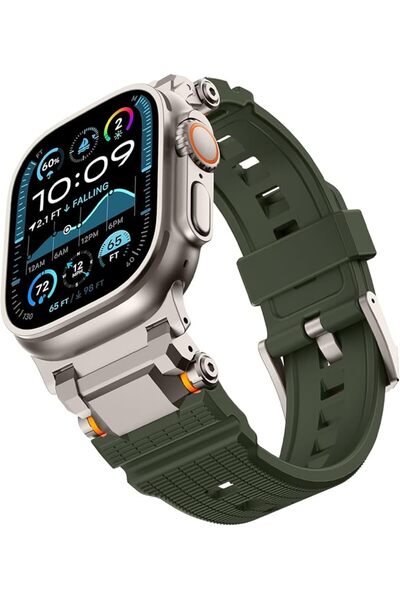GENERAL Durable Liquid Silicone Rubber Sport Band Compatible with Apple Watch...