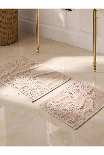 LC Waikiki Floral Embroidered Jacquard Bath Mat Set of 2 for Style Enthusiast...