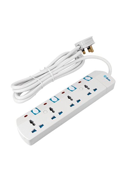 Ikon 4 Way Extension with Switch, 10m, IK-404