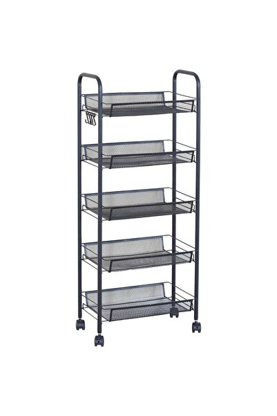 Maple Leaf Home CH Steel 5-Layer Rolling Storage Shelf, TC4426104