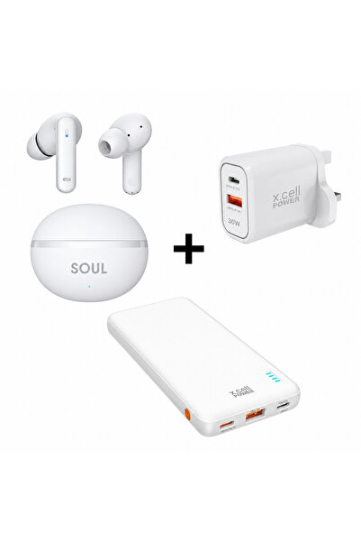 X.Cell Soul 15 True Wireless Earbud + Charging Adapter HC-30W + 10000 mAh Pow...