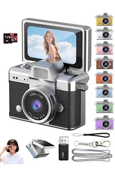 YILUX Thumb-Sized Flip Screen Mini Camera, Mini Keychain Digital Camera, Flip...