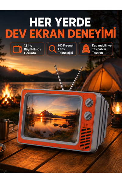 Lisinya Mobil Telefon Ekran Büyütücü 12 İnç Fresnel Lens Göz Konforu Sağlayan...