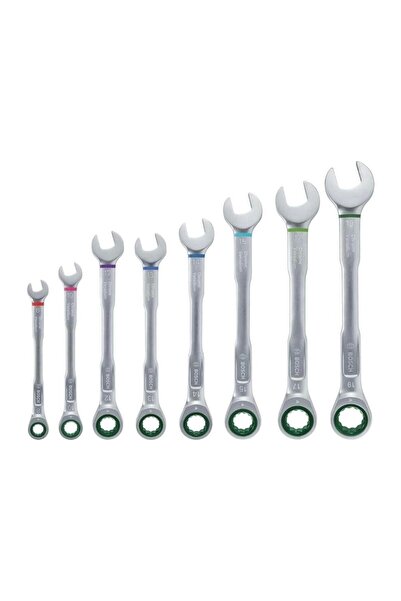 Bosch 8 Parça Cırcırlı Kombine Anahtar Seti Krom Vanadyum Çelik ile Profesyon...