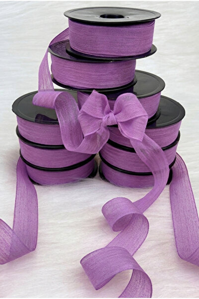 ZEYMERADE Lilac Linen Ribbon 2.5 cm 20 Meters, Bohça Dowry Engagement Jewelry...
