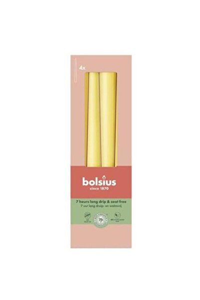 Bolsius Set 2 x Lumanari Conice, Bolsius, Galben, Parfumata