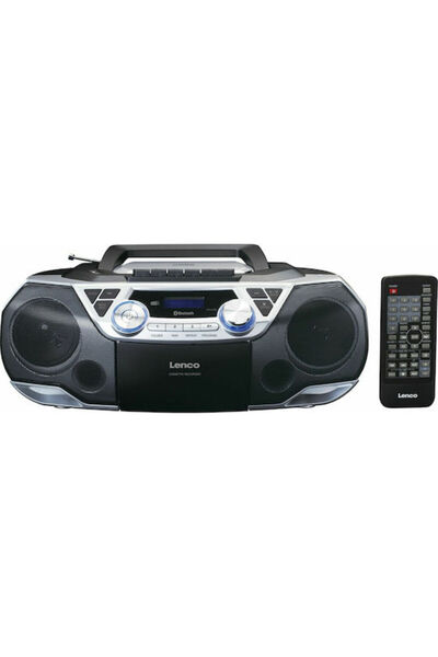 Lenco SCD-720 Φορητό Σύστημα Ήχου Με CD, USB, Κασετόφωνο, Ραδιόφωνο, Ασημί Κω...