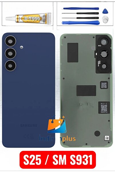 indirimplus Samsung Galaxy S25 Arka Pil Kapağı S25 Arka Kapak CAM LENSLİ Laci...