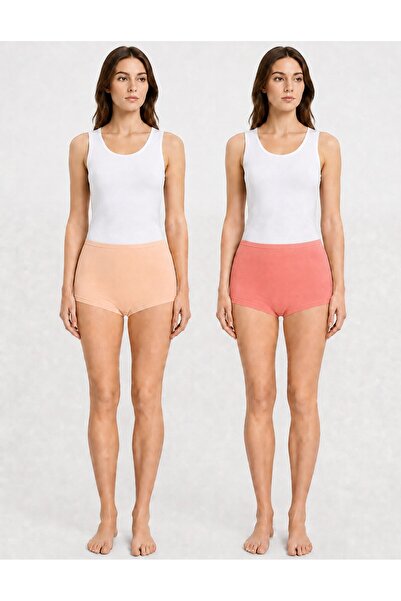 OrganicKid Ease Kadın Gülkurusu/Pembe Boxer 2'li Set
