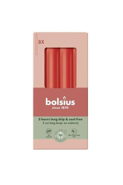 Bolsius Set 2 x Lumanare Cilindrica, Bolsius, Rosu, 8 Bucati