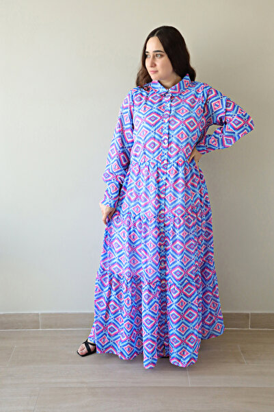 LINELLE Print Tiered maxi Dress
