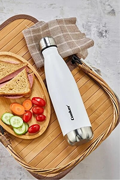 Elista 500 ML Paslanmaz Çelik Çift Kat Termos Çay Kahve Piknik Kamp Outdoor Ofis Otel Kafe Okul