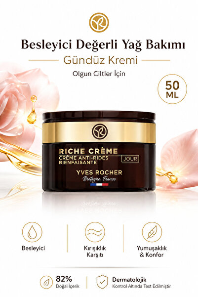 Yves Rocher Anti-Aging Day Cream 50 ml - 30 Valuable Oils and Vitamin a Repai...