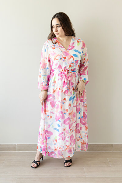 LINELLE Print Tiered maxi Dress