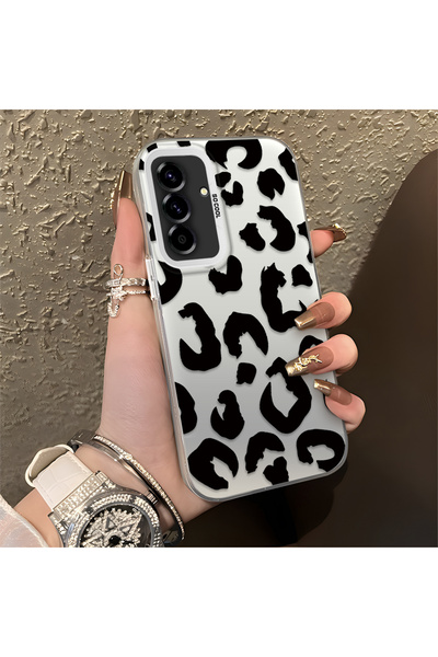 CHICASELUX Samsung Galaxy A36/A56 Compatible Black Leopard Print Silicone Pho...