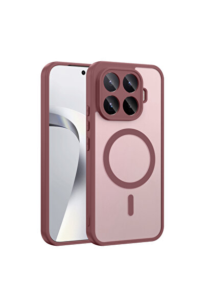 HTstore Xiaomi Uyumlu 17T Pro Kılıf M-safe Şarj Özellikli Zore Babet Kapak-Ko...
