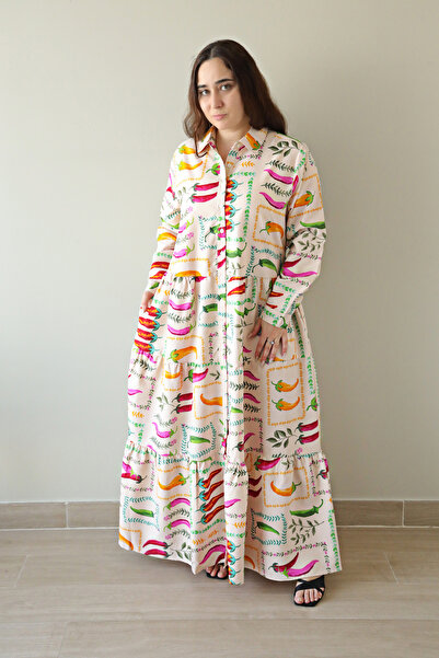 LINELLE Print Tiered maxi Dress