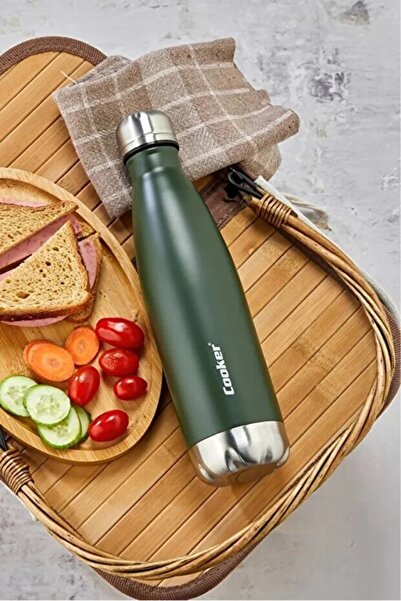 Elista 500 ML Paslanmaz Çelik Çift Kat Termos Çay Kahve Piknik Kamp Outdoor Ofis Otel Kafe Okul