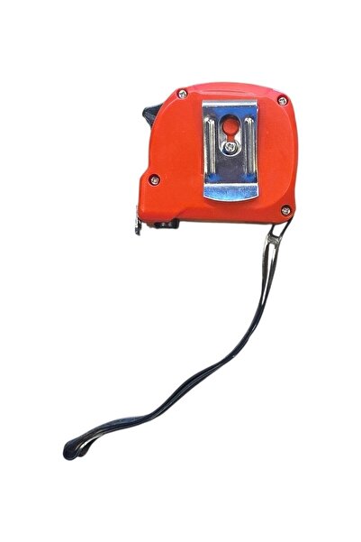 Aslan civata Er10 Şerit Metre Plastik Abs Çift Kilitli 10M x 25MM Kırmızı T63-1025