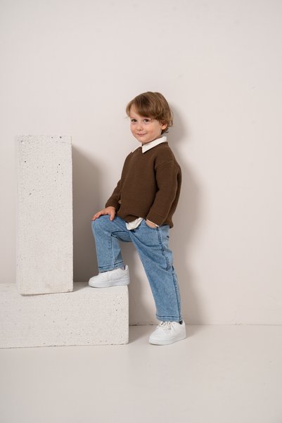 JNF kids Baby Boy & Child Knitwear Sweater, Shirt and Pants 3-Piece Set
