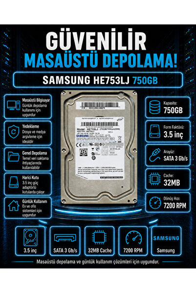 DİSK BANK 750 GB 3.5 İnç HE753LJ Masaüstü Bilgisayar Diski