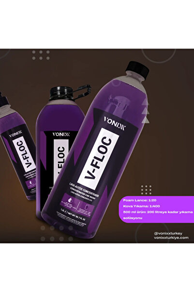 VONIXX V-Floc pH Nötr Oto Yıkama Şampuanı – Yüksek Kayganlık & Parlaklık 500 ML