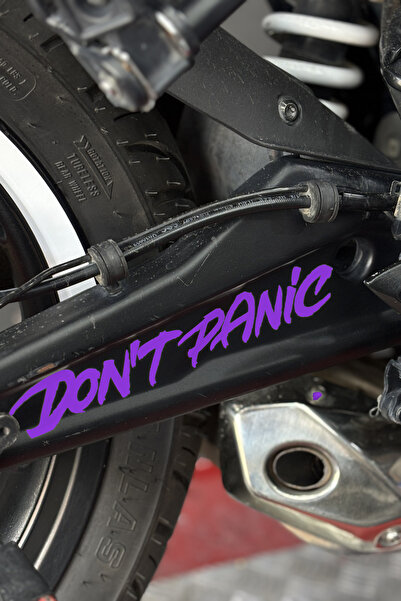 Banxtre Motosiklet ve Kask için Dont Panic Yazı Sticker Etiket (1 Adet)