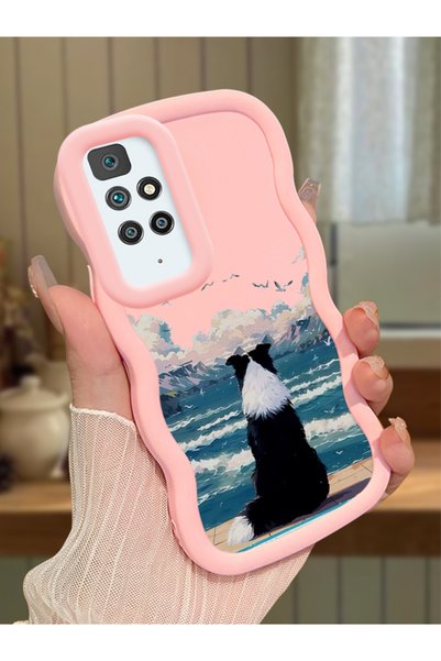 Hontinga Redmi 10 2022 Compatible Case Camera Protector Pink Silicone Dear Co...
