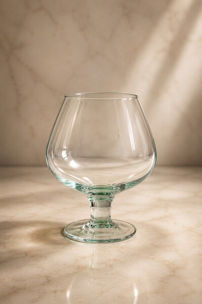Raneel Kazançlı Alışveriş Round Body Short Footed Glass Vase Blue