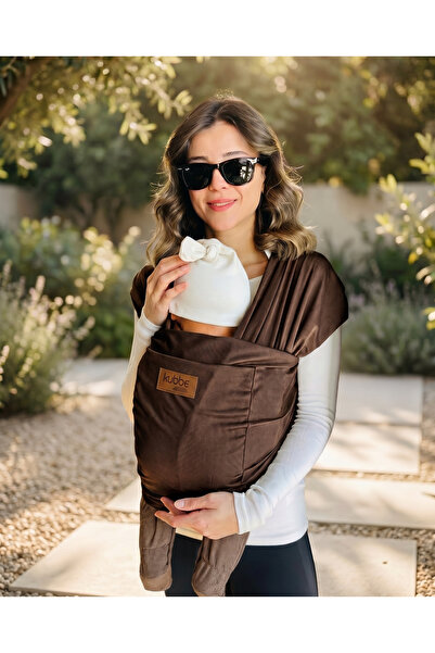 kubbe Yeni Nesil Ergonomik Bebek Taşıma Şalı - Ön Cepli Taşıma Torbalı Esnek Sling - İnce Ve Hafif