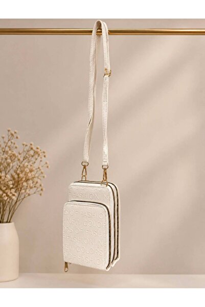 addy 3-Compartment Embossed Patterned Multi-Purpose Crossbody Phone Bag and W...