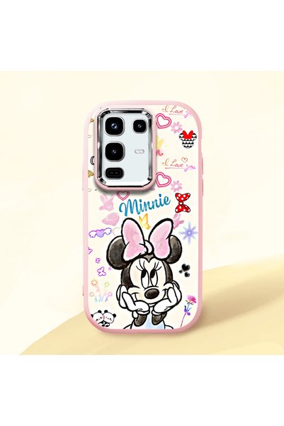 Hontinga Infinix Note 50 Compatible Case Camera Protective Pink Minnie Patter...