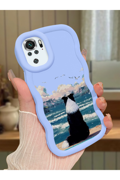 Hontinga Poco M5S Compatible Case Camera Protector Blue Silicone Lover Couple...