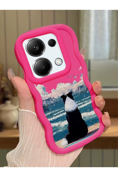 Hontinga Redmi Note 13 Pro 4g Compatible Case Camera Protector Red Silicone L...