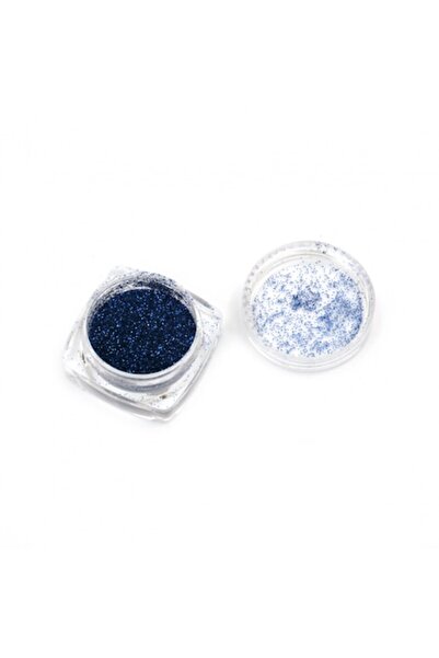 Emart Pudră de sclipici albastru închis 0.2 mm 3 ml pentru decorarea unghiilo...