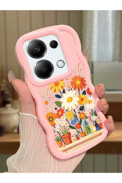 Hontinga Redmi Note 13 Pro 4g Compatible Case Camera Protective Pink Silicone...