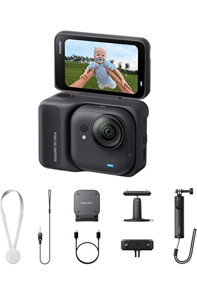 GENERAL كاميرا أكشن صغيرة بلون أبيض باك كرييتور بدقة 4K من انستا360 بدون استخ...