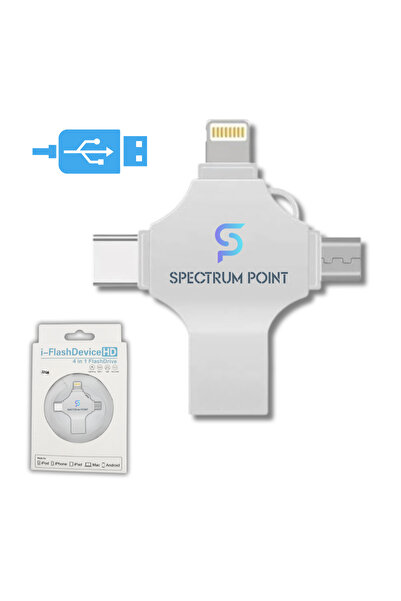 SpectrumPoint Stick USB 1 TB, 4-în-1 USB 3.0 + Type-C + MicroUSB + Lightning,...