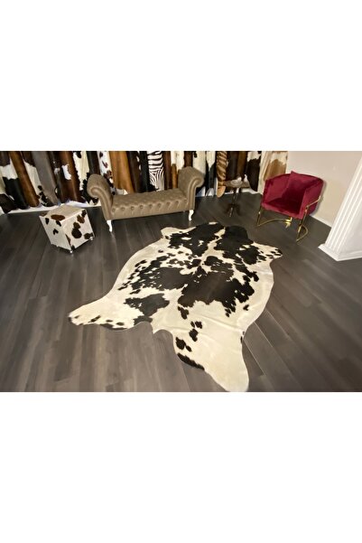 Vivense HAKİKİ DERİ DANA POSTU, SİYAH, BEYAZ, 170X260