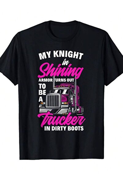 k222 Funny Truck Driver Trucker Girlfriend Truckers Wife T-Shirt[Cool Design]...